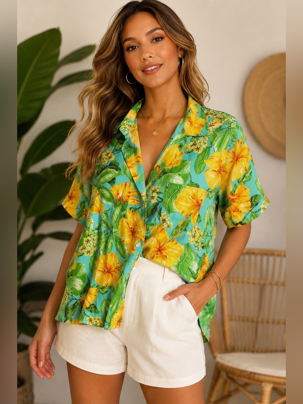 Cappagallo Vintage Top Cotton Blend Size Medium